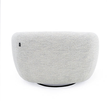 Modrest Omaha Modern Swivel Off White Fabric Chair