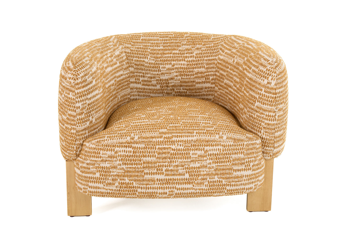 Divani Casa Optima Mid-Century Modern Orange Fabric Accent Chair