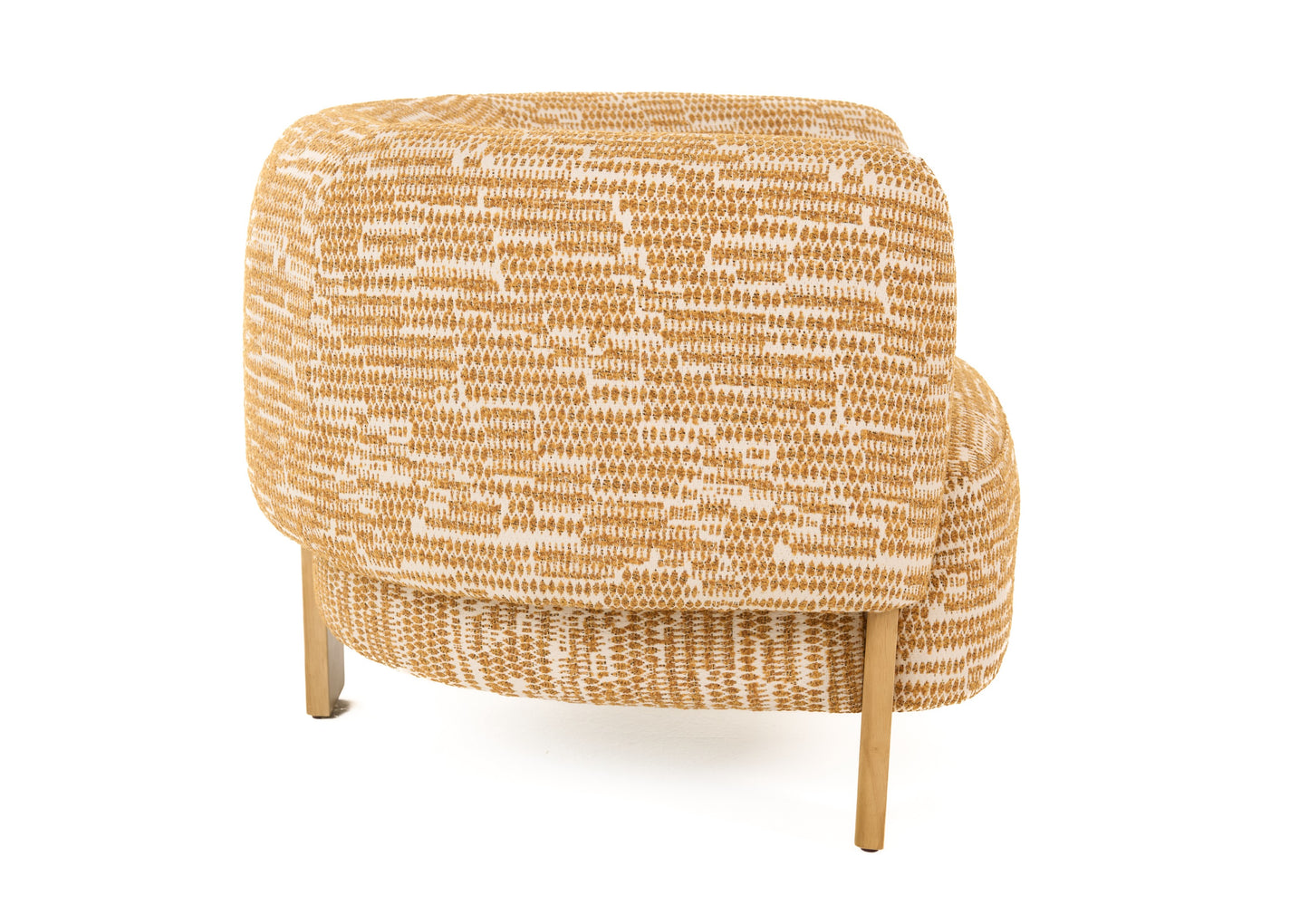 Divani Casa Optima Mid-Century Modern Orange Fabric Accent Chair