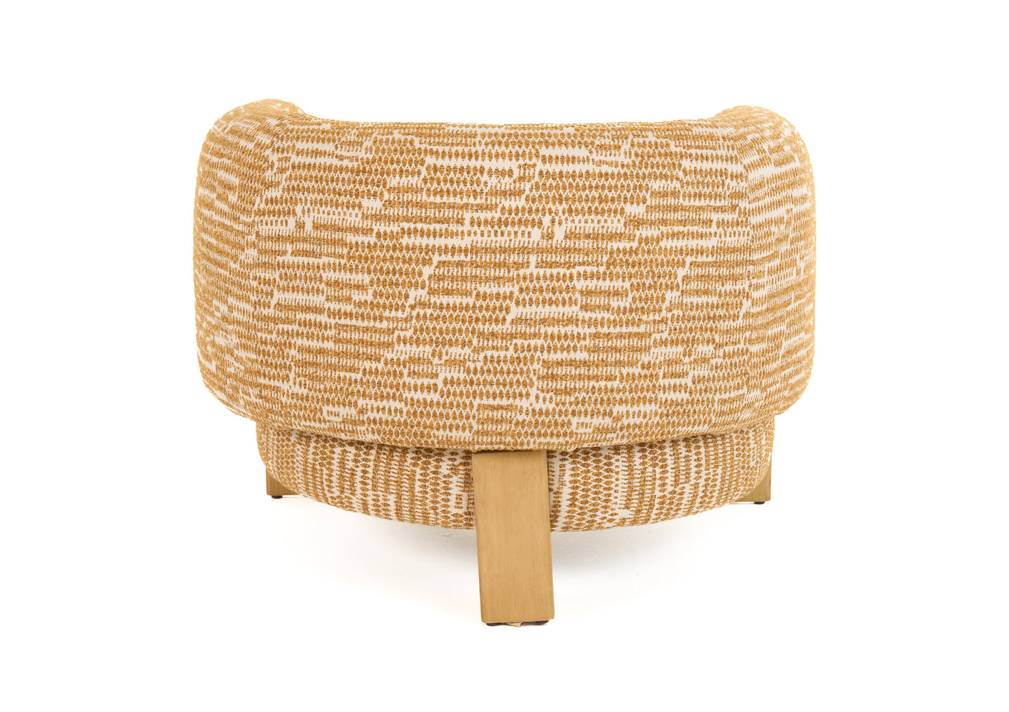 Divani Casa Optima Mid-Century Modern Orange Fabric Accent Chair