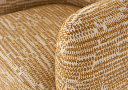 Divani Casa Optima Mid-Century Modern Orange Fabric Accent Chair