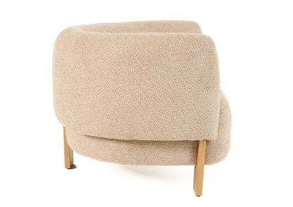 Divani Casa Optima Mid-Century Modern Taupe Fabric Accent Chair