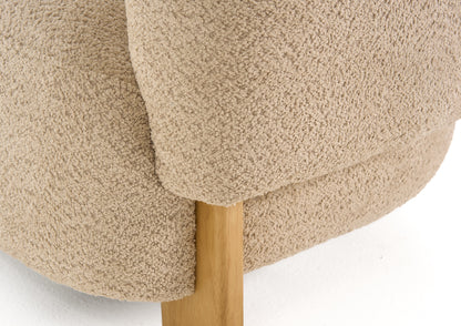 Divani Casa Optima Mid-Century Modern Taupe Fabric Accent Chair