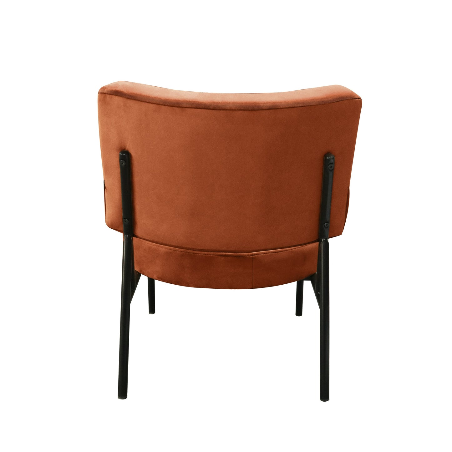 Modrest Sami Modern Orange Velvet Accent Chair