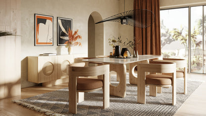 Nova Domus Osaka Modern Natural Ash Rattan Buffet