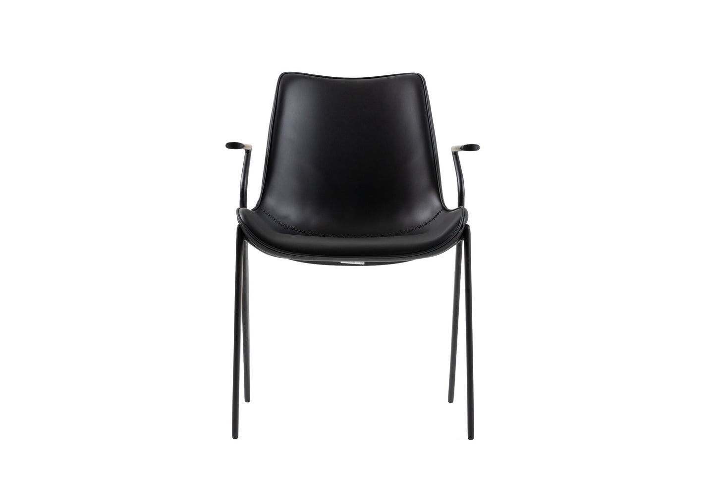 Modrest Osprey Modern Black Vegan Leather Dining Chair