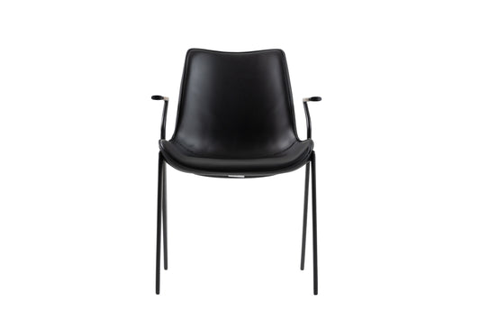 Modrest Osprey Modern Black Vegan Leather Dining Chair
