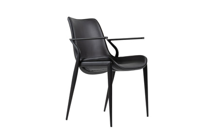 Modrest Osprey Modern Black Vegan Leather Dining Chair