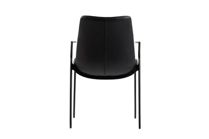 Modrest Osprey Modern Black Vegan Leather Dining Chair
