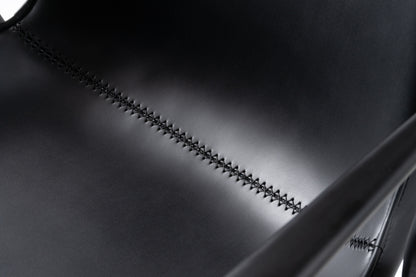 Modrest Osprey Modern Black Vegan Leather Dining Chair