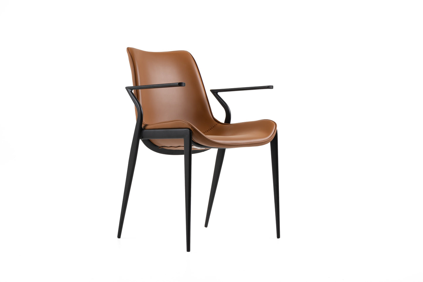 Modrest Osprey Modern Camel Vegan Leather Dining Chair