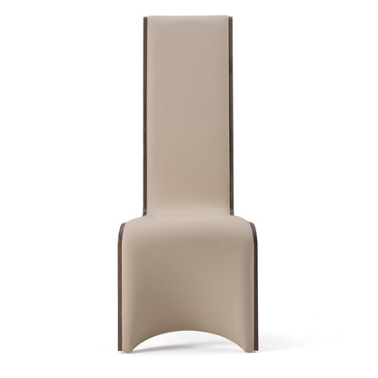Modrest Pacer Modern Beige and Grey Ash Dining Chair