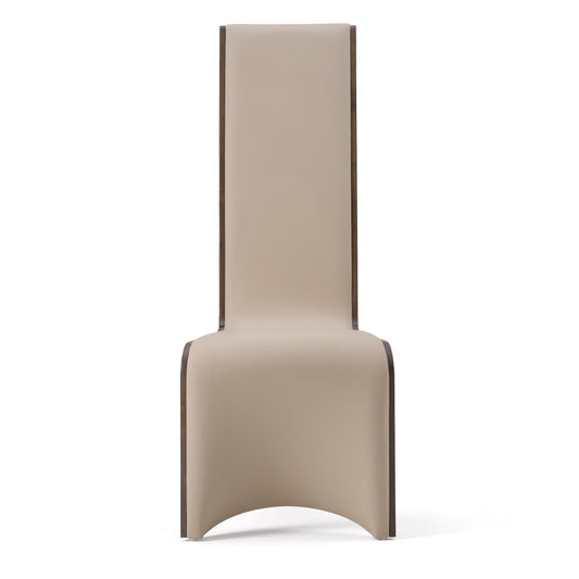 Modrest Pacer Modern Beige and Grey Ash Dining Chair