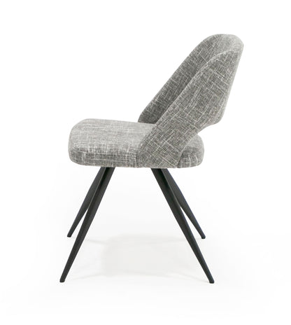 Modrest Palmer Modern Grey Fabric Dining Chair