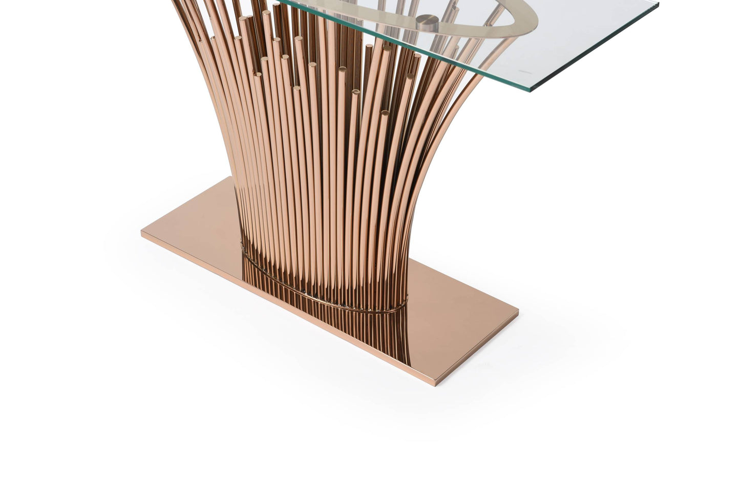Modrest Paxton Modern Glass Rosegold Console Table