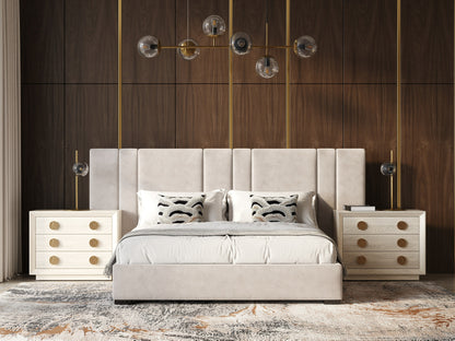 Modrest Penelope Modern Grey Velvet Bed