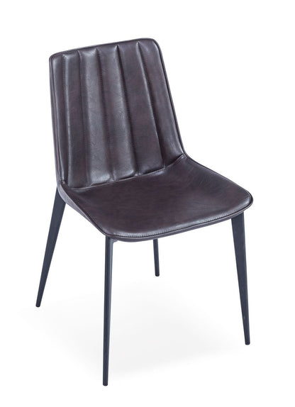 Modrest Peoria Modern Brown and Black Dining Chair