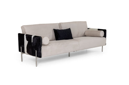 Divani Casa Pueblo Modern Cow-hide Sofa