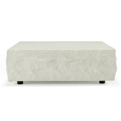 Modrest Quarry Modern Off-White Square Coffee Table