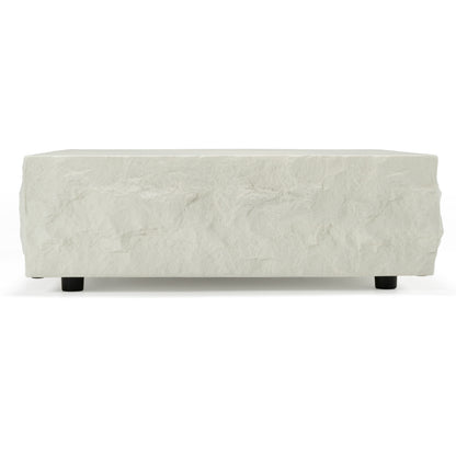Modrest Quarry Modern Off-White Square Coffee Table