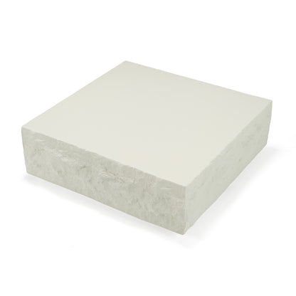 Modrest Quarry Modern Off-White Square Coffee Table