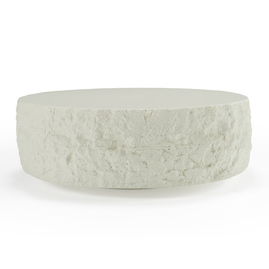 Modrest Quarry Modern Off-White Round Coffee Table