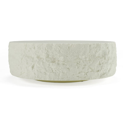 Modrest Quarry Modern Off-White Round Coffee Table