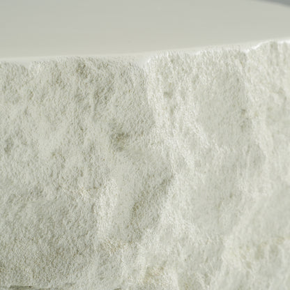 Modrest Quarry Modern Off-White Round Coffee Table
