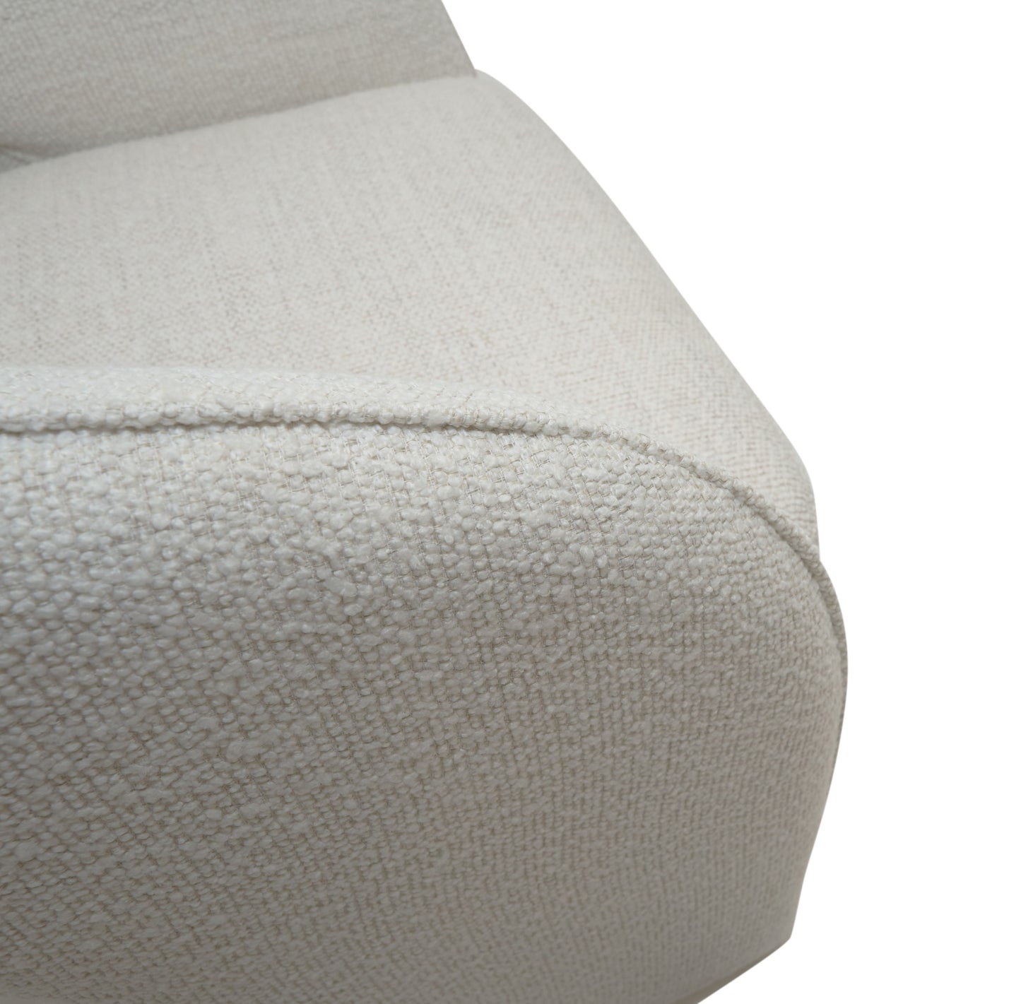 Modrest Renee Modern Cream Fabric Swivel Chair