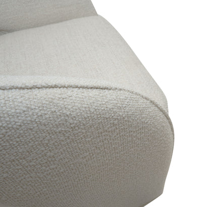 Modrest Renee Modern Cream Fabric Swivel Chair
