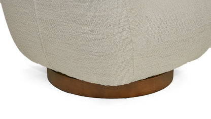 Modrest Renee Modern Cream Fabric Swivel Chair