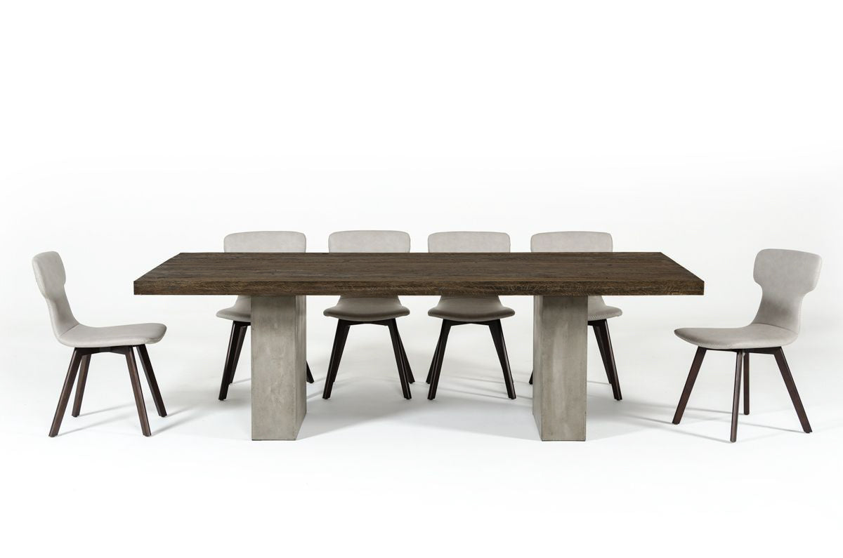 Modrest Renzo Modern Oak and Concrete 118" Dining Table