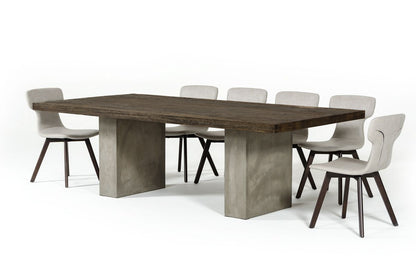 Modrest Renzo Modern Oak and Concrete 118" Dining Table