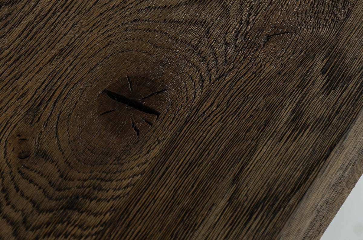 Modrest Renzo Modern Oak and Concrete 118" Dining Table