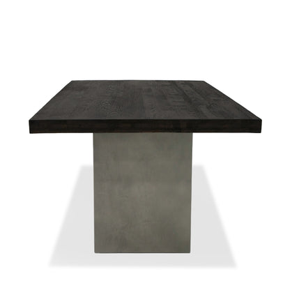 Modrest Renzo Modern Oak and Concrete 79" Dining Table