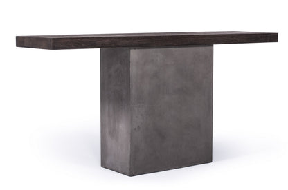 Modrest Renzo Modern Oak and Concrete Console Table