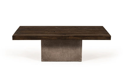Modrest Renzo Modern Oak and Concrete Coffee Table