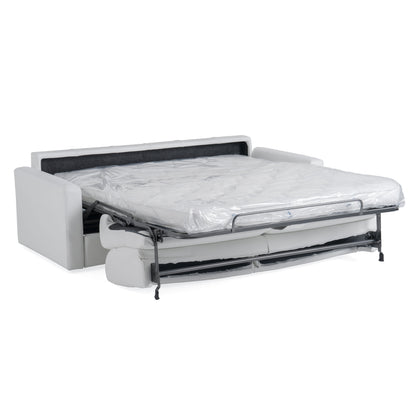 Lamod Italia Revers Italian Modern White Leather Queen Sofabed