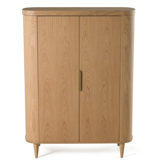 Modrest Richmond Modern Natural Oak Rounded Tall Buffet
