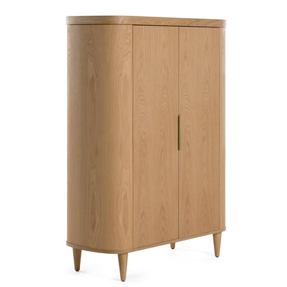 Modrest Richmond Modern Natural Oak Rounded Tall Buffet