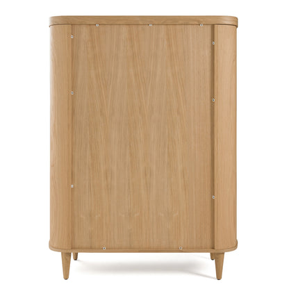 Modrest Richmond Modern Natural Oak Rounded Tall Buffet