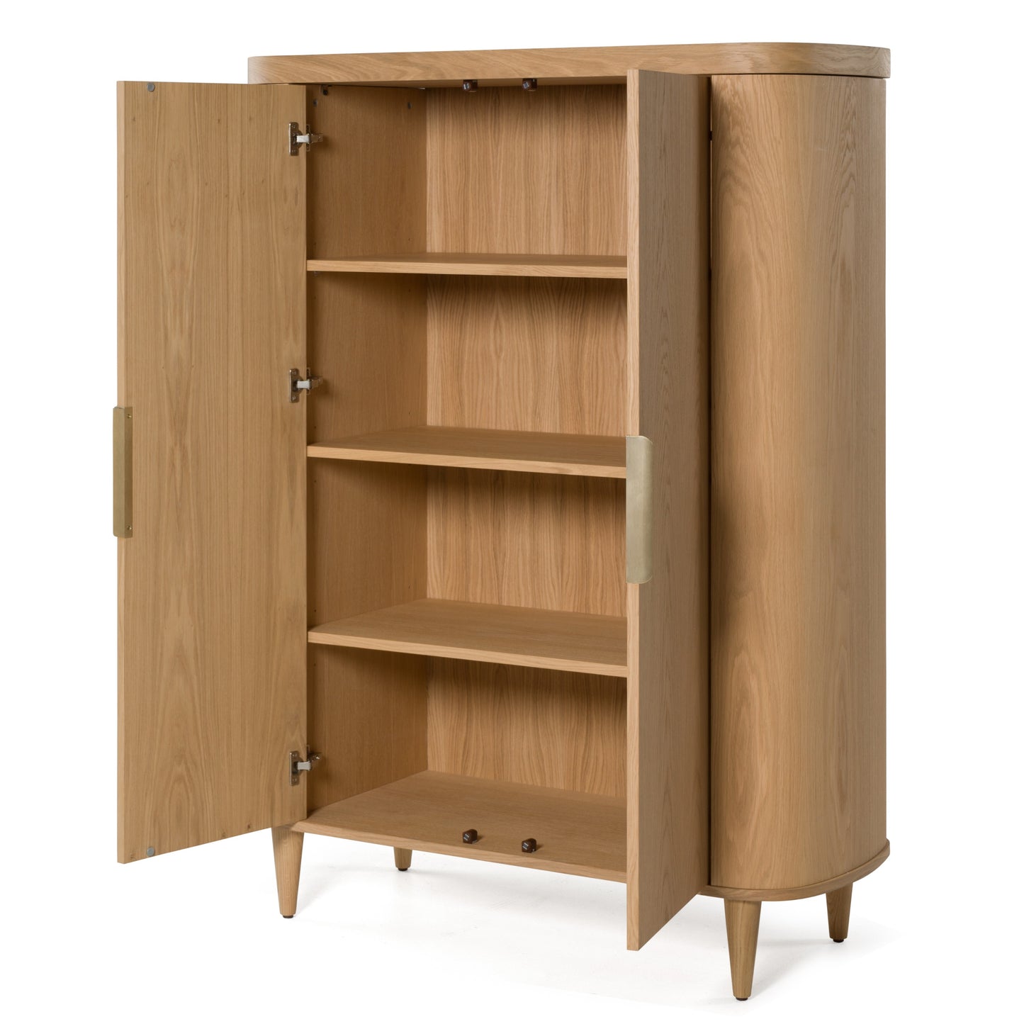 Modrest Richmond Modern Natural Oak Rounded Tall Buffet