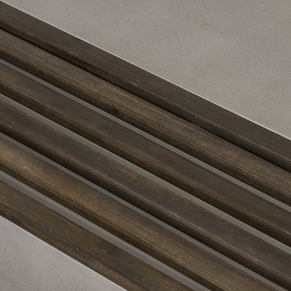 Modrest Delaware Modern Concrete and Acacia Square Coffee Table