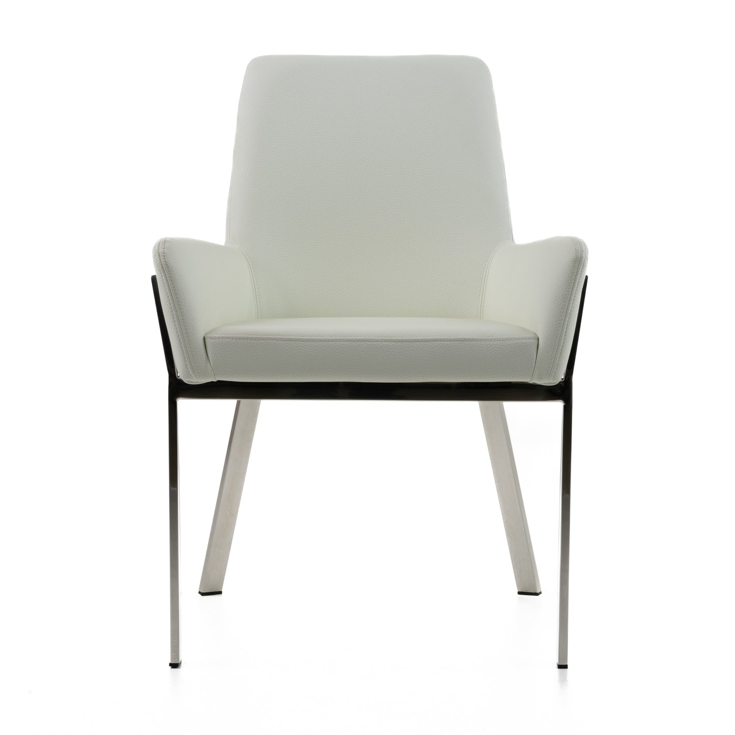 Modrest Robin Modern White Bonded Leather Dining Chair