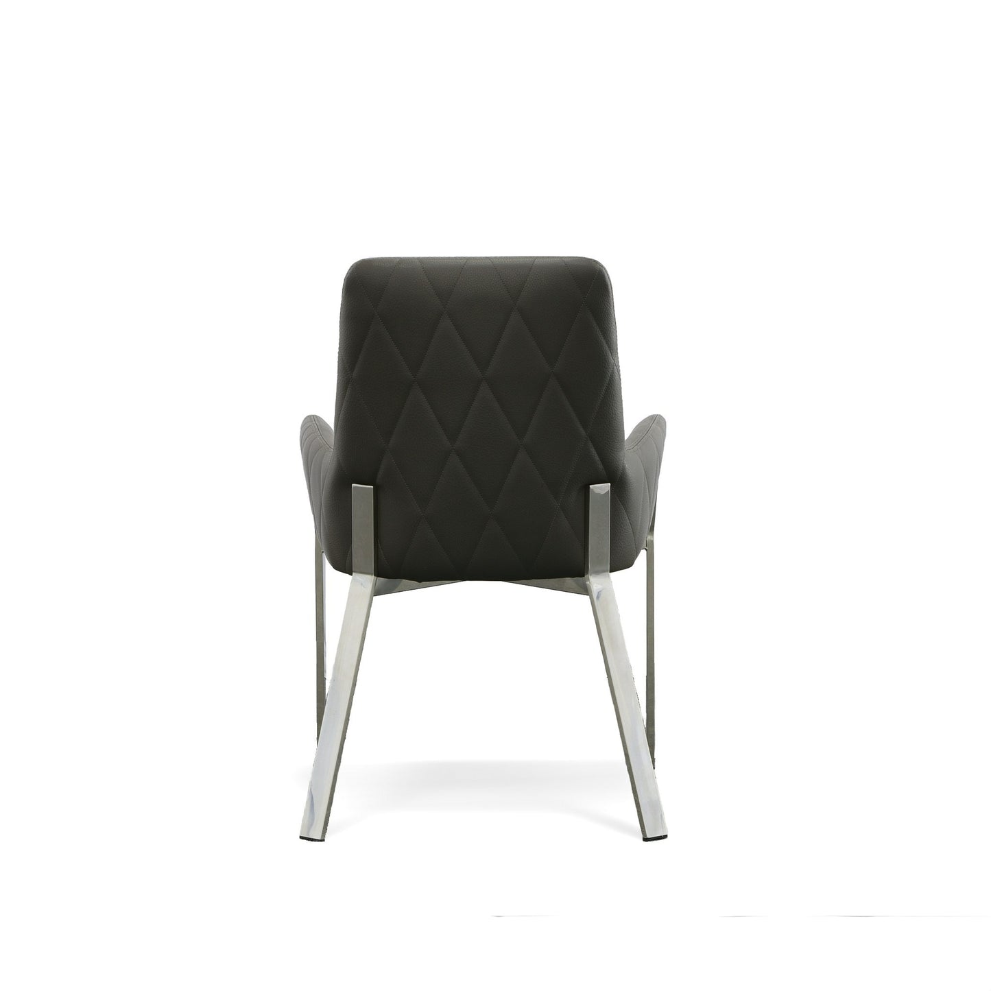 Modrest Robin Modern Grey Bonded Leather Dining Chair