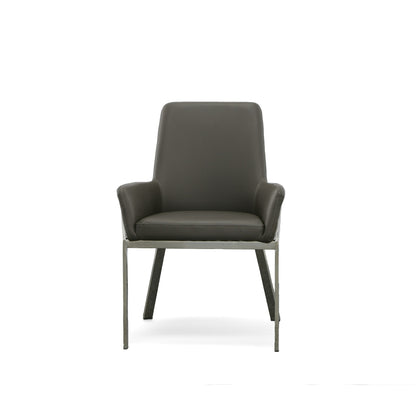 Modrest Robin Modern Grey Bonded Leather Dining Chair