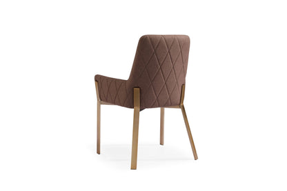 Modrest Robin Modern Brown and Brass Dining Chair