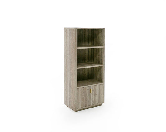 Nova Domus Roma Modern Faux Travertine Gold Bookcase