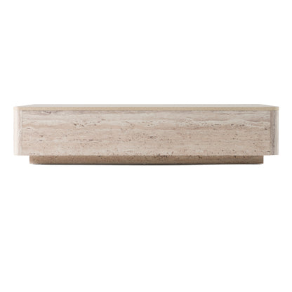 Nova Domus Roma Modern Faux Travertine Rectangular Coffee Table