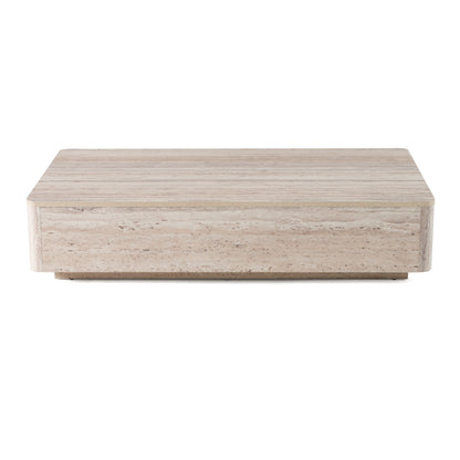 Nova Domus Roma Modern Faux Travertine Rectangular Coffee Table